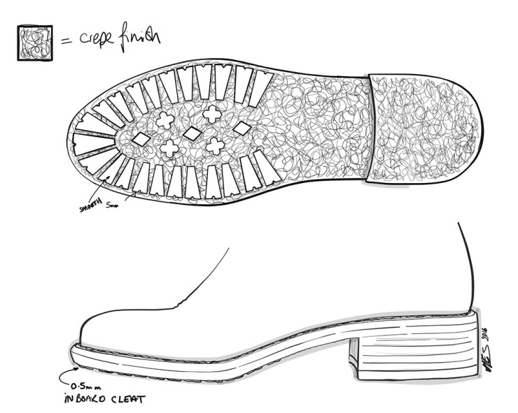 Cleated Crepe Sole